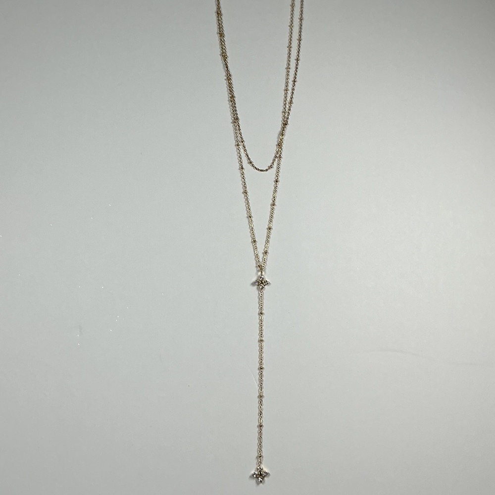 Dainty Delicate LayereClover Collarbone Lariat Style Hypoallergenic Necklace - Picture 11 of 13